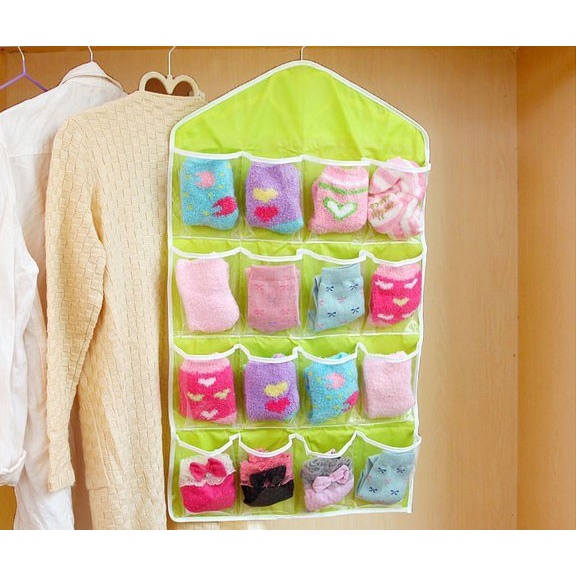 TERBARU!!!Storage Bag Gantung 16 Kantong Hanger Organizer/ Kantong Hanger serbaguna pouch