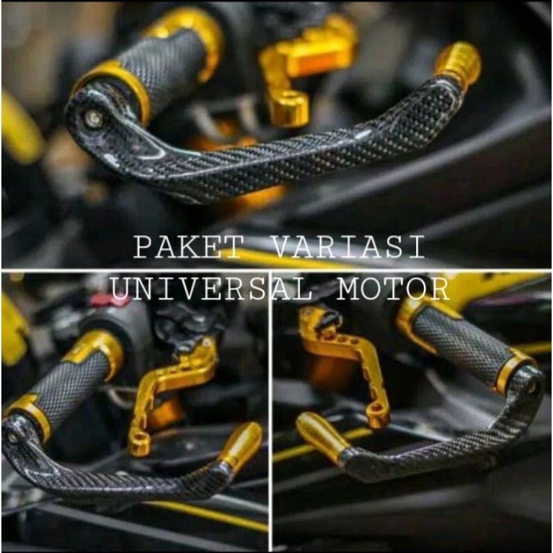 PAKET VARIASI PROGUARD JALU CARBON + HANGRIP CENSI UNIVERSAL MOTOR