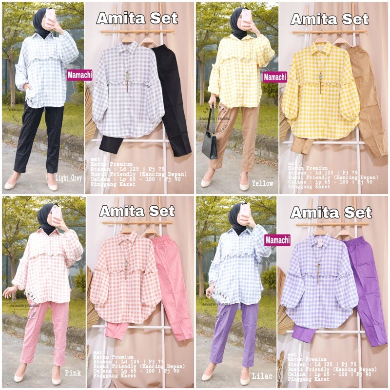 SETELAN KATUN PREMIUM AMITA SET BY MAMACHI