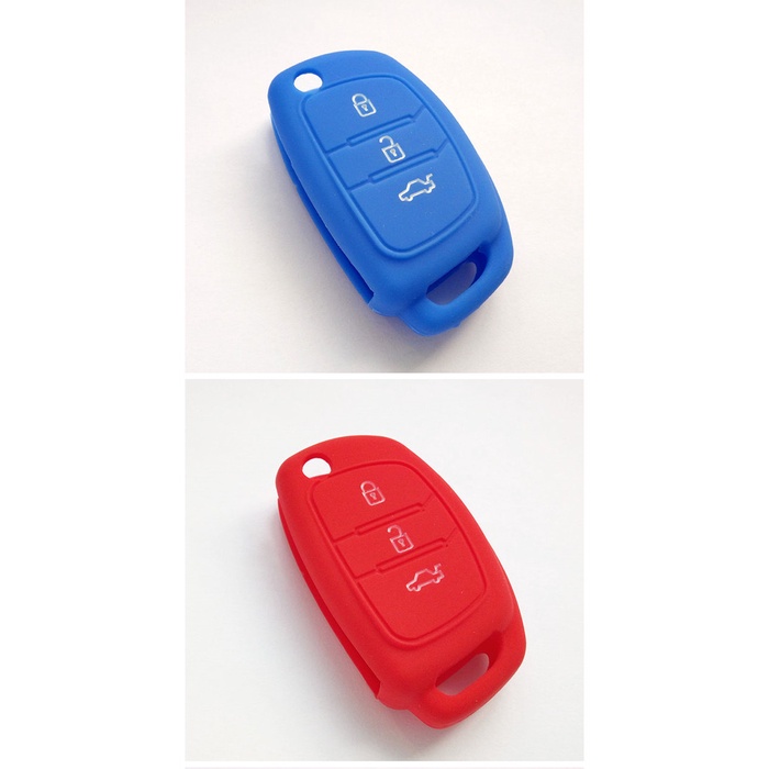 Casing Kunci Mobil 3 Tombol Bahan Silikon Untuk Hyundai Santa Feata Elantra Verna Ix35 Solaris Ix45 I10 I30 Fob