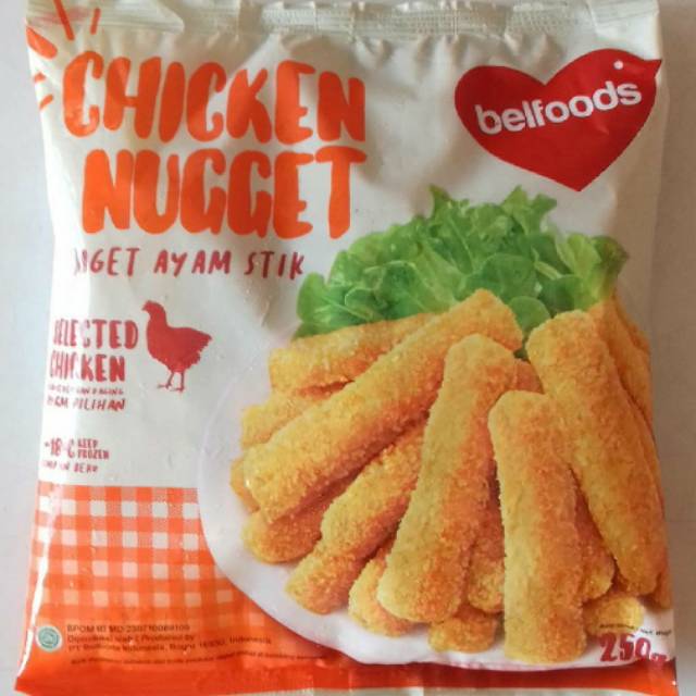 

BELFOODS NUGGET CHICKEN STICK NAGET AYAM STIK 250 GR