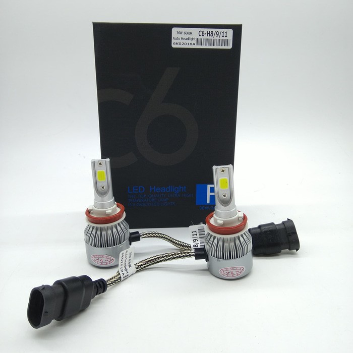 TG Lampu LED Mobil H11 Cob C6 Chips 36W - 3800Lm