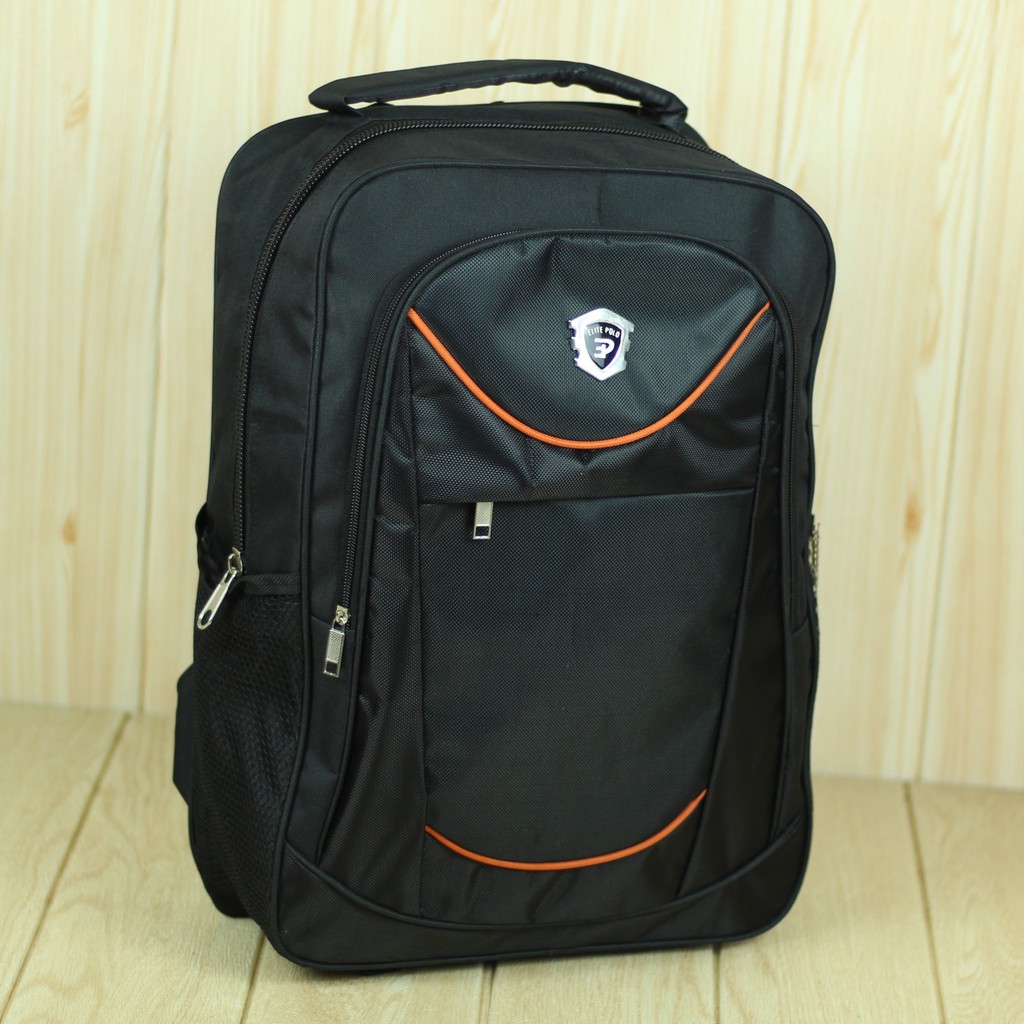 Tas Ransel Elite Polo List Orange Back Pack Pria Wanita Keren Trendy Bahan Tebal Kuat Berkualitas