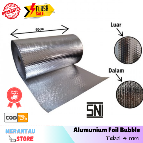 Alumunum Foil Bubble Peredam Panas Atap Rumah Tebal 4 mm Aluminium Foil Insulasi Seng Genteng Beton