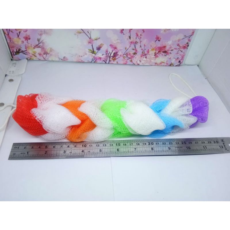 Bundara.id Pr-1233 Sabut mandi/sponge spon mandi panjang bertali