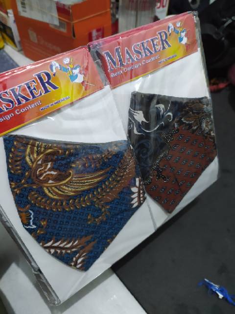 Masker kain / masker batik kain 1 lusin