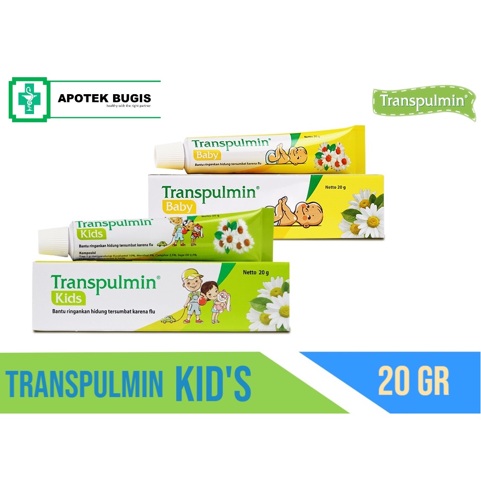 Transpulmin Baby Kids Balsam Bayi Anak 20gr Baslem Flu Anak | Balsem anak