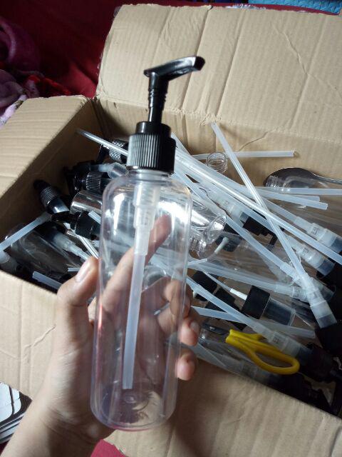 Botol Plastik Pet 250 Ml Tutup Pump Minimal 10 Pcs