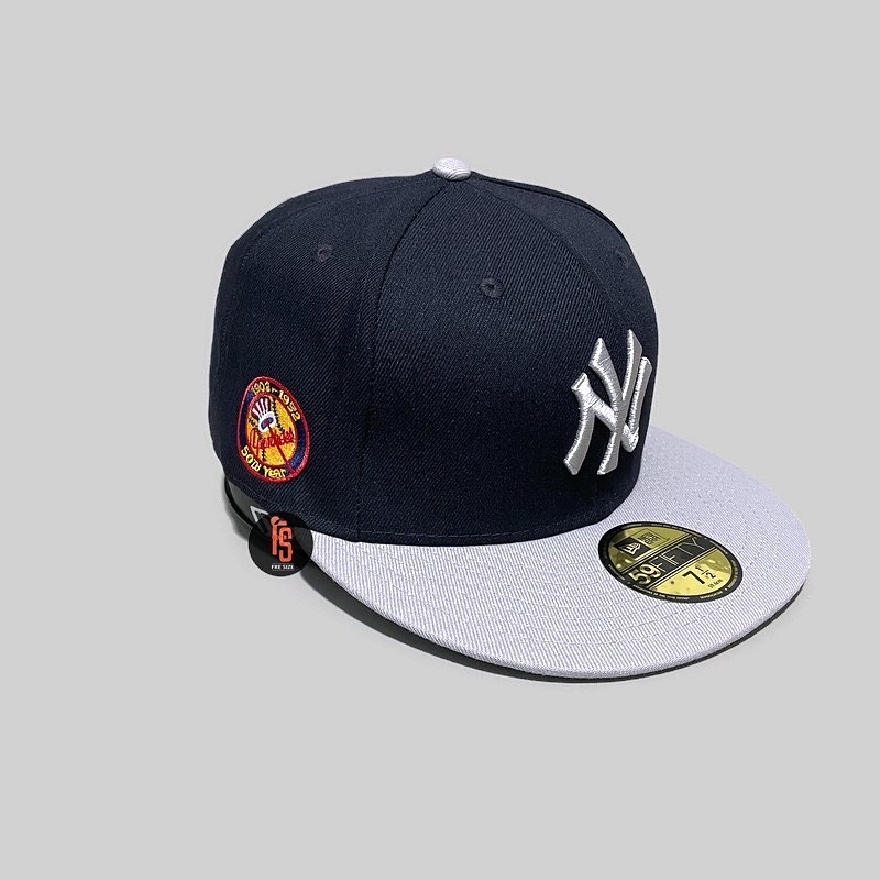 TOPI NEW ERA ORIGINAL 5950 50TH YEARS NEW YORK YANKEES NAVY GREY