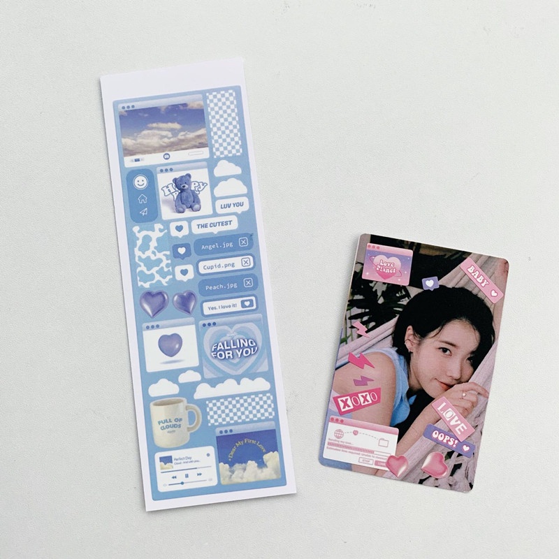 Stiker Kartu Polaroid Chasing Star Aidou Bentuk Hati Untuk Dekorasi Buku Catatan