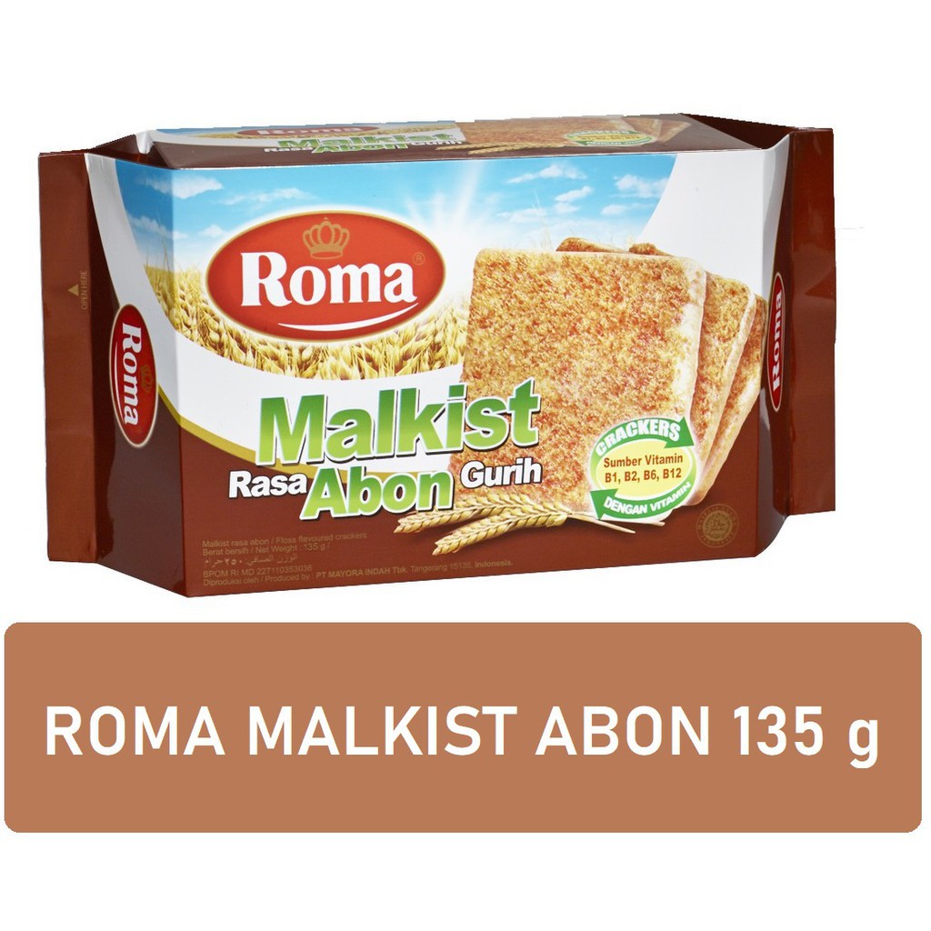 

BISKUIT ROMA MALKIST RASA ABON 135 GR