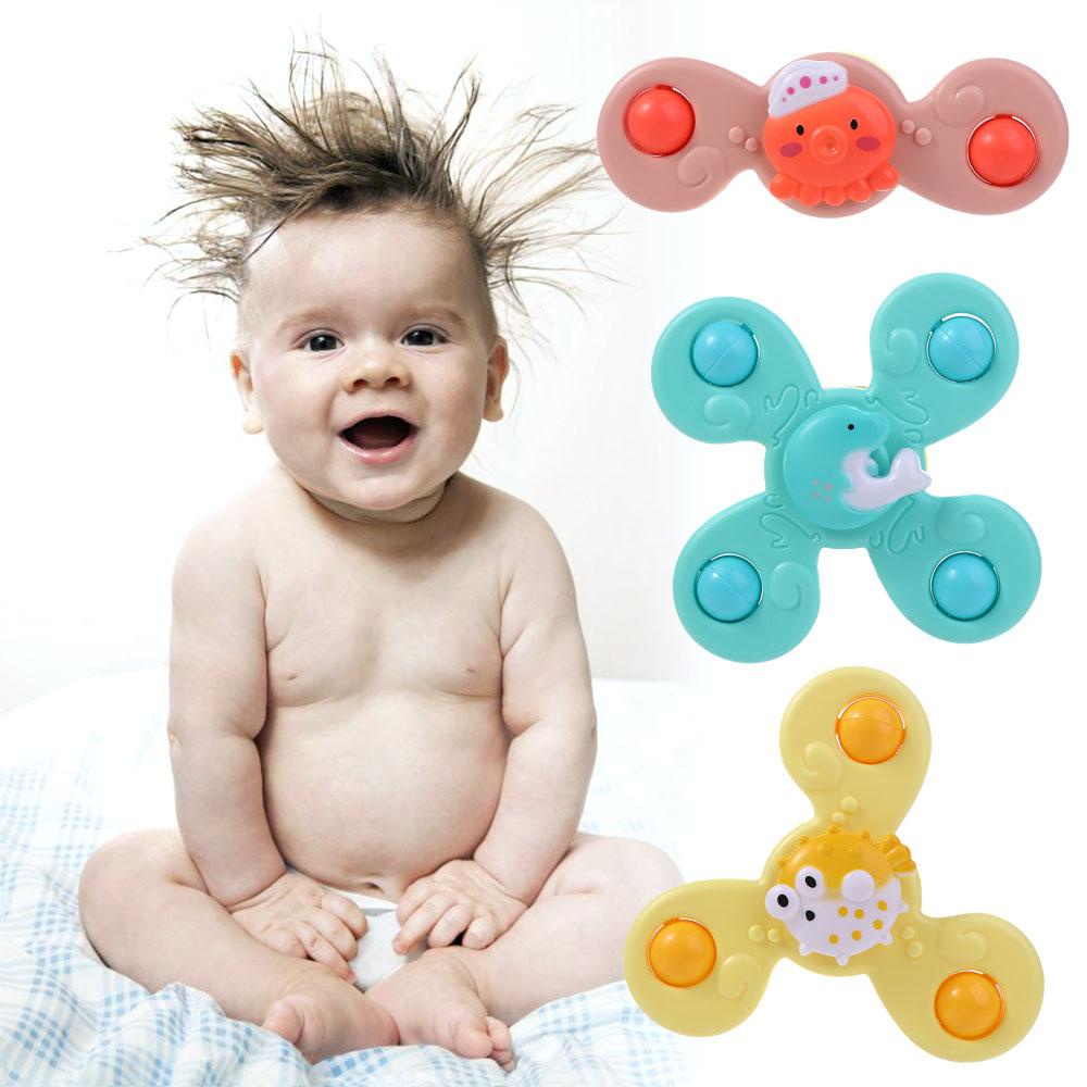 Lanfy Mainan Mandi Spin Top Bayi Lucu 2sampai4 Tahun Edukasi Anak Permainan Bayi Spinning Top Gyroscope Boy Children Bathing Sucker Spinner