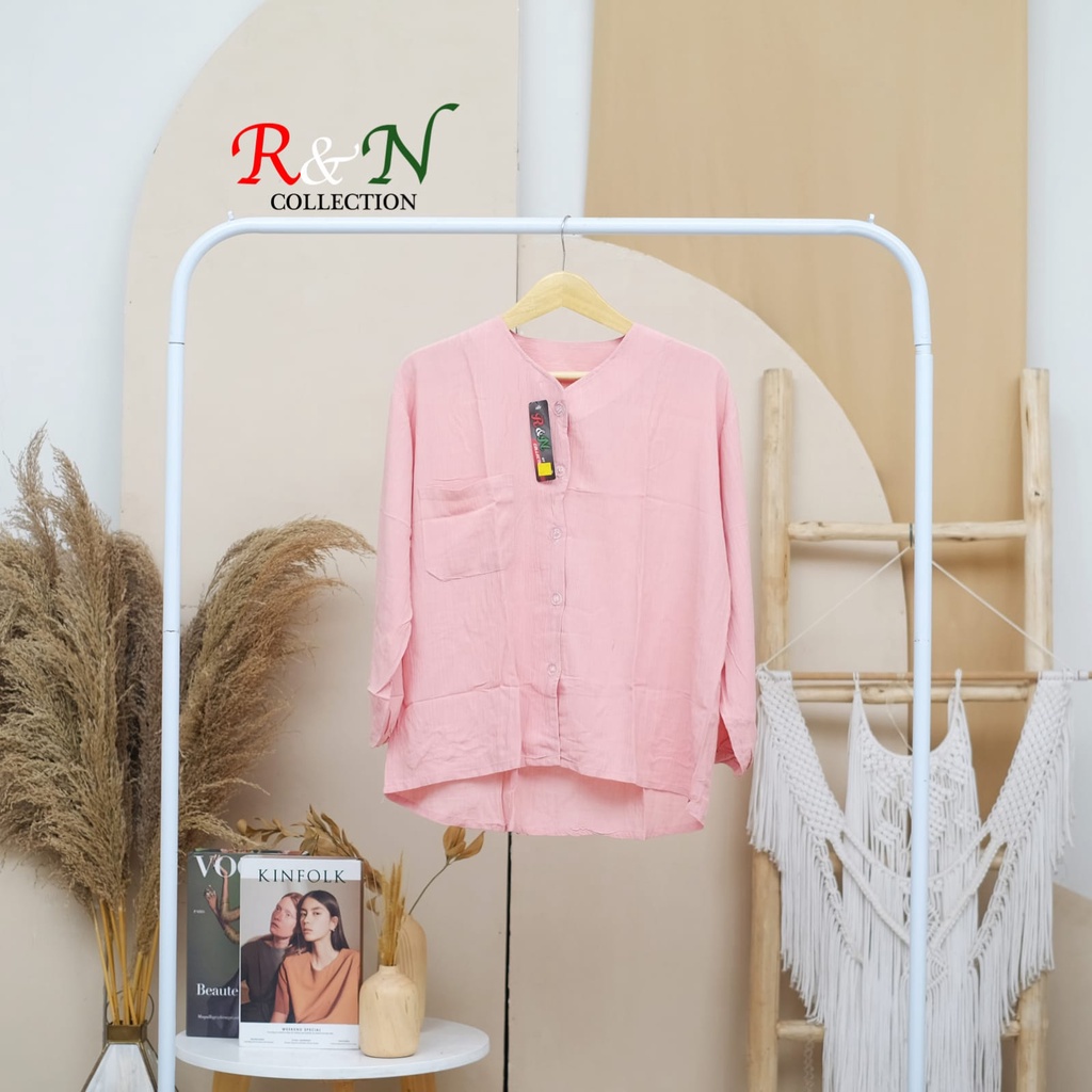 Promo KEMEJA BLOUSE WANITA HEVA CRINCLE RAYON PREMIUM BLOUSE WANITA ATASAN WANITA Keren