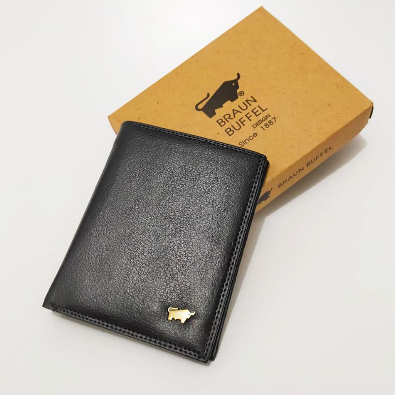 Dompet Pria Lipat Buku Berkualitas Free Box Termurah Dompet Lipat Dalam 3 slot foto logo random