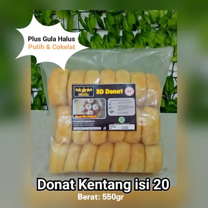 

donat kentang 3d isi 20 pcs tinggal goreng
