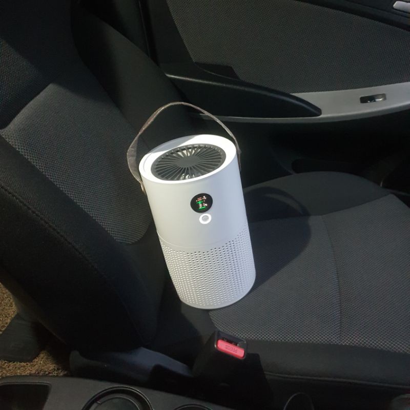 Portable Air Purifier Rechargeable Car Mobil Ruangan pembersih udara dengan filter hepa dan air quality check dengan baterai