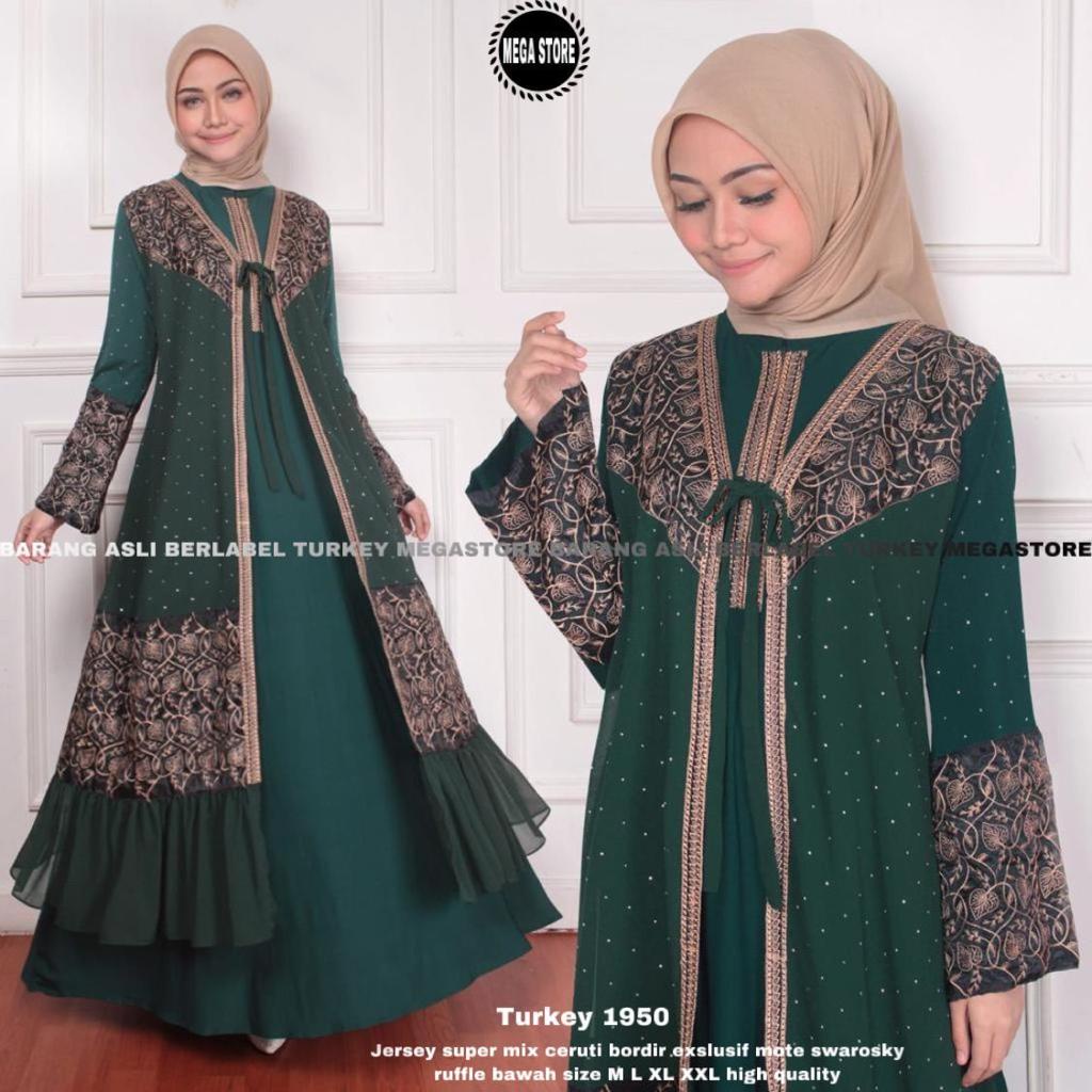 Gamis Abaya Turkey Ori Mega Store Best Seller Abaya Turki Megastore Terbaru Mewah