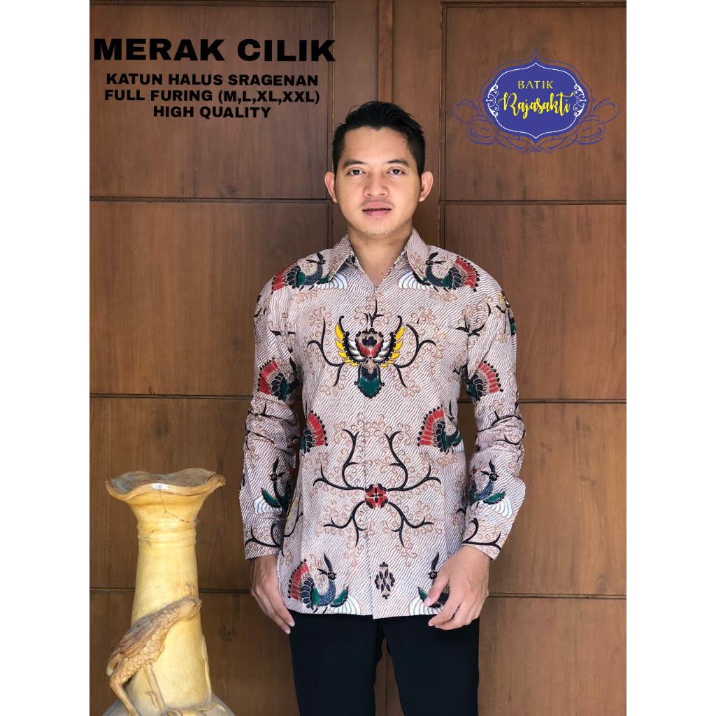 MERAK CILIK2 RAJASAKTI KEMEJA BATIK SOLO PRIA LENGAN PANJANG LAPIS FURING ATASAN BATIK PREMIUM MODERN KATUN HALUS BAHUWIRYA  BANAMITRA BANAMITRA PUTIH BANGSAWAN BAYU PUTRA BERLIAN BIRU BHARATAYUDA BIMASENA BIRENDRA BIRU INDAH BRAHMAKERTA BRAHMAKERTA MERAH