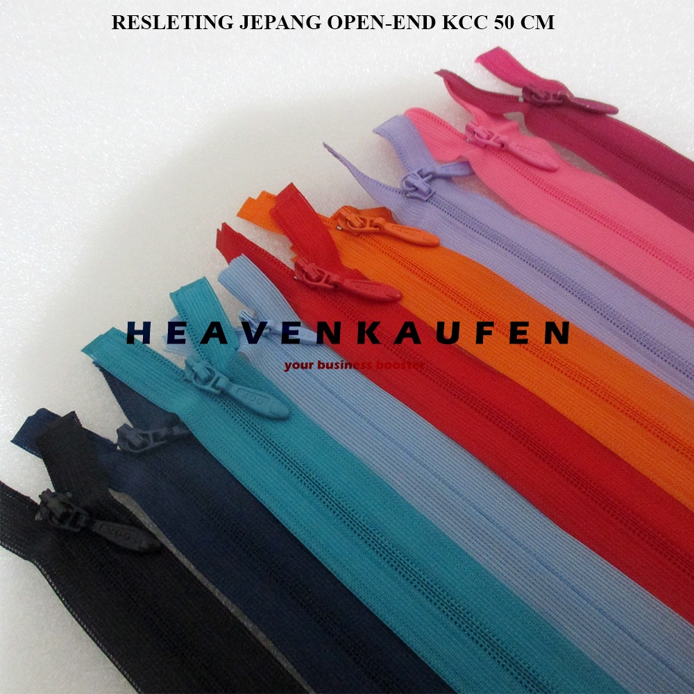 Resleting Jepang Invisible Zipper KCC 50 cm Open - End Buka - Lepas