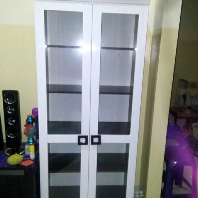 Rak Buku Kaca / Lemari Kaca Buku / Rak Pajangan Series Anata