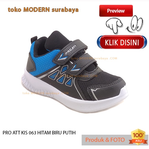 PRO ATT KIS 063 V HITAM BIRU PUTIH sepatu anak sepatu sneakers kets