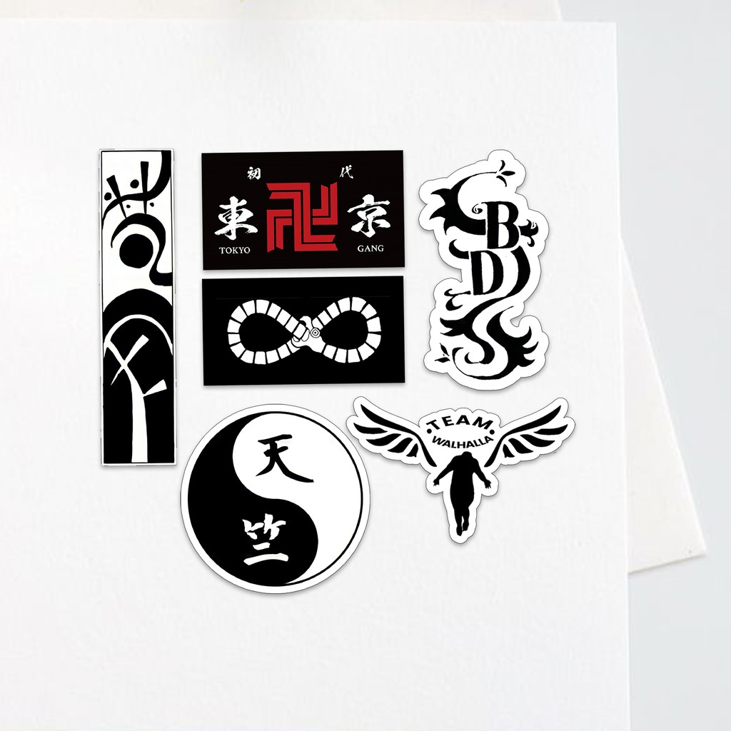 

Sticker Aesthetic Stiker Anime Logo Tokyo Revengers | 6pcs