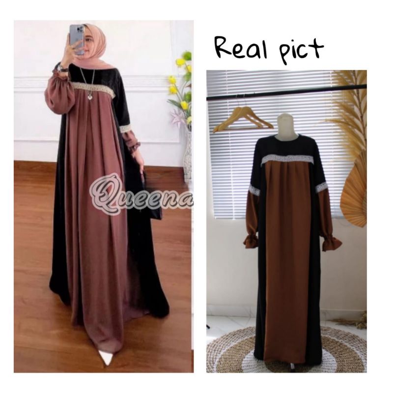 Queena maxy dress renda // danik maxi