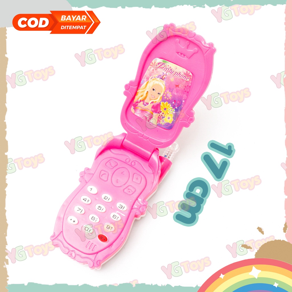 YGtoys Mainan Telepon Telfon Telpon Handphone HP Anak Perempuan Musik Princess