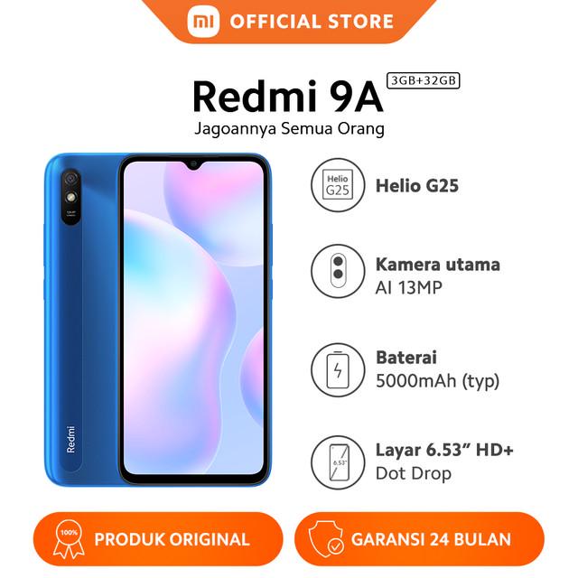 [Pre-Order] Xiaomi Redmi 9A (3+32GB) Layar DotDrop 6.53