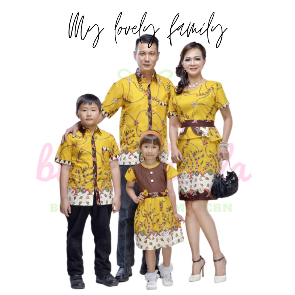 NAURA MADURA Sarimbit dres bahan katun halus batik couple solo tersedia set keluarga