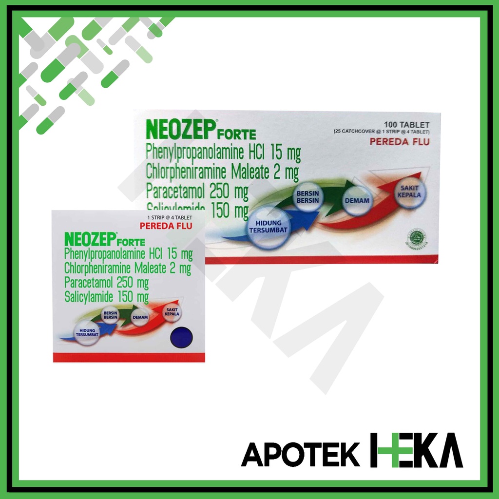 Neozep Forte Box isi 25x4 Tablet - Obat Flu dan Hidung Tersumbat (SEMARANG)