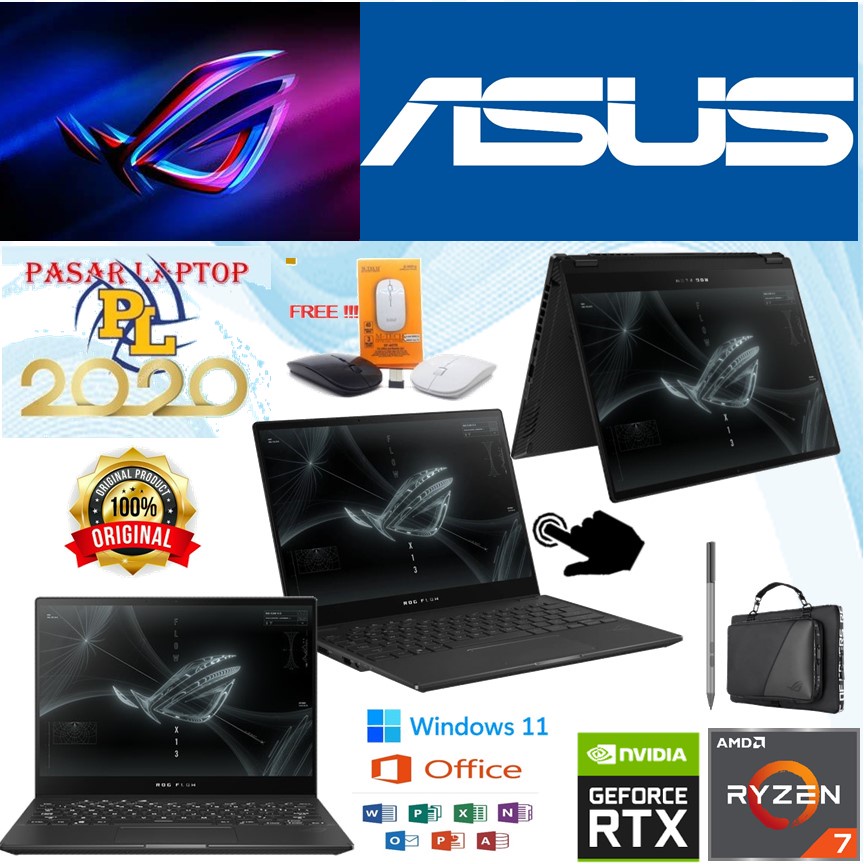 ASUS ROG Flow X13 GV301RE-R7R5A6T-O RYZEN 7 6800HS 16GB 1TB RTX3050Ti WIN11 + OHS2021
