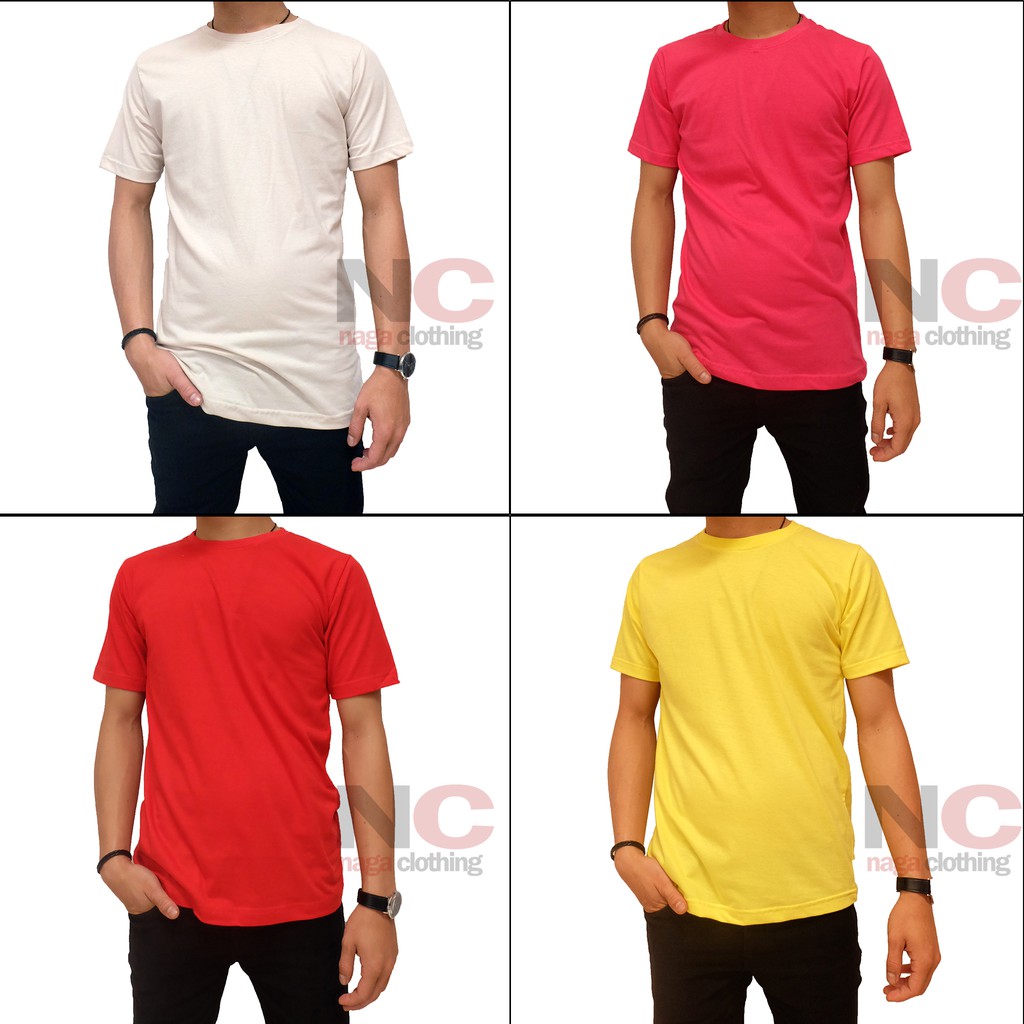 Naga Clothing GROSIR Baju  Kaos Polos  SOLID 100 Katun 