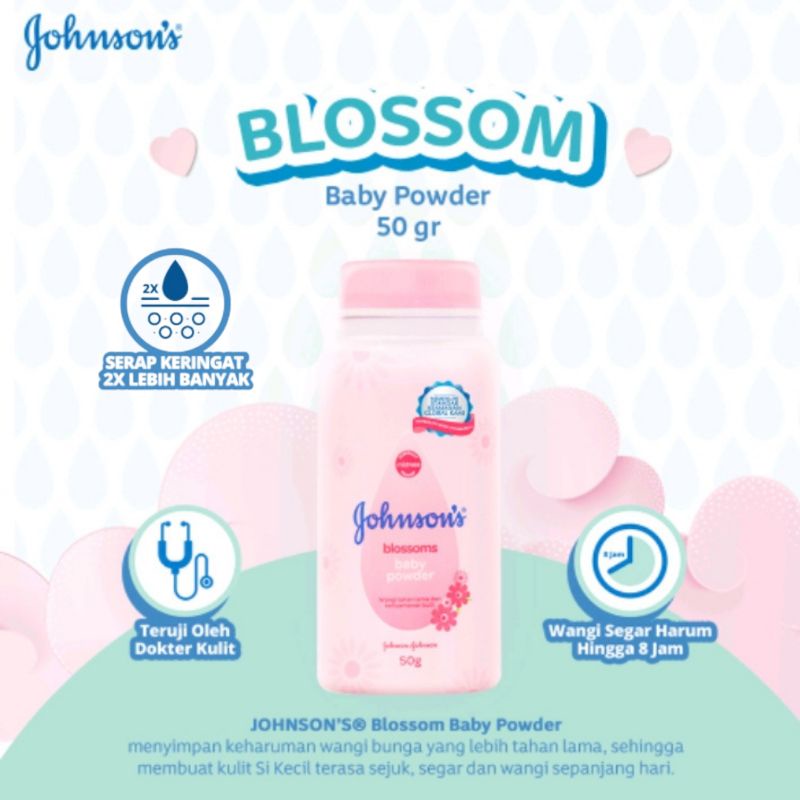 [Sebelum Waxing] Johnson's Baby Powder | Menyerap Keringat 2x Lebih Banyak | Blossom