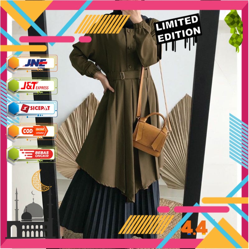 Tunik Wanita Terbaru 2021 Kekinian Army Premium Blouse Tunik Wanita Tunik Polos Wanita  Murah/  Atas