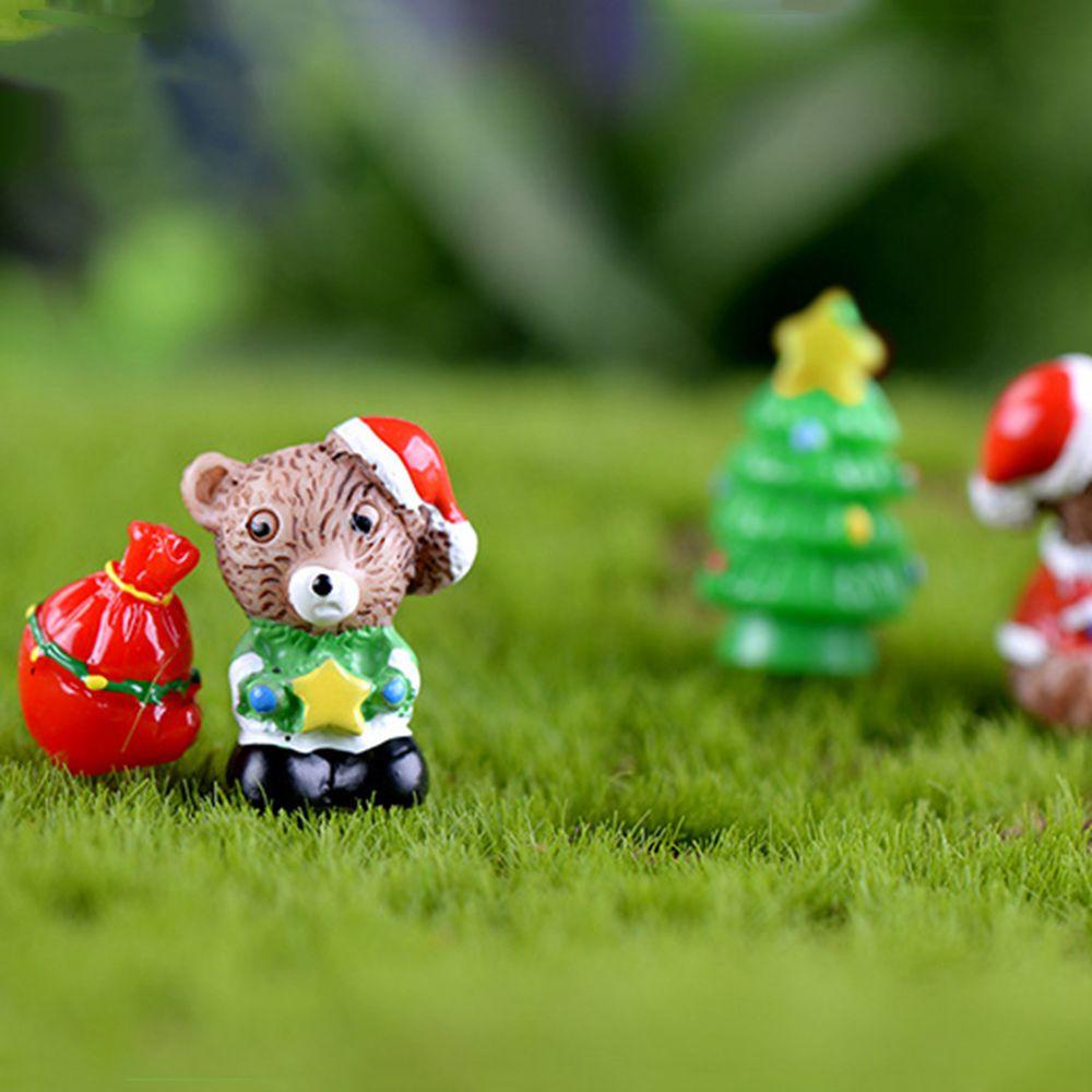 [Elegan] Dekorasi Natal Hadiah Natal Mini Lucu Resin Ornamen Beruang Kecil