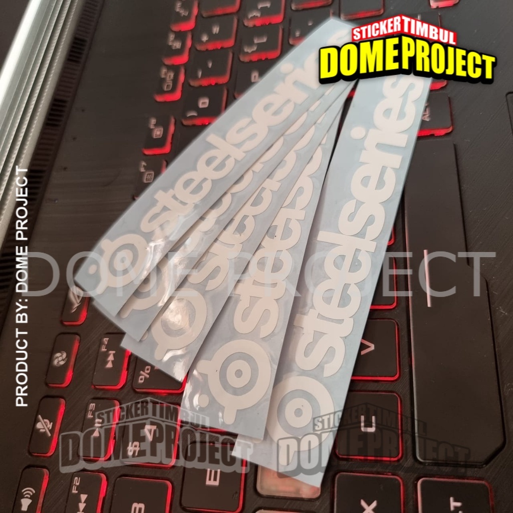 STIKER STEEL SERIES PANJANG STIKER CUTTING DECAL SATUAN IMPORT AKSESORIES MOTOR DAN KOMPUTER GAMING