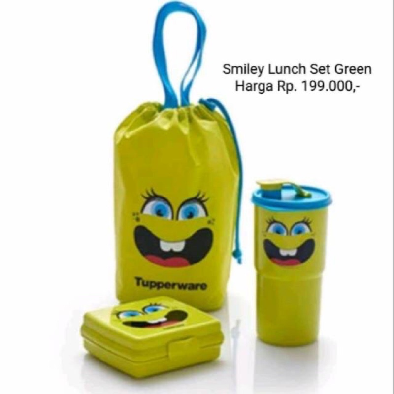 murah smiley lunch set / tempat makan anak tupperware
