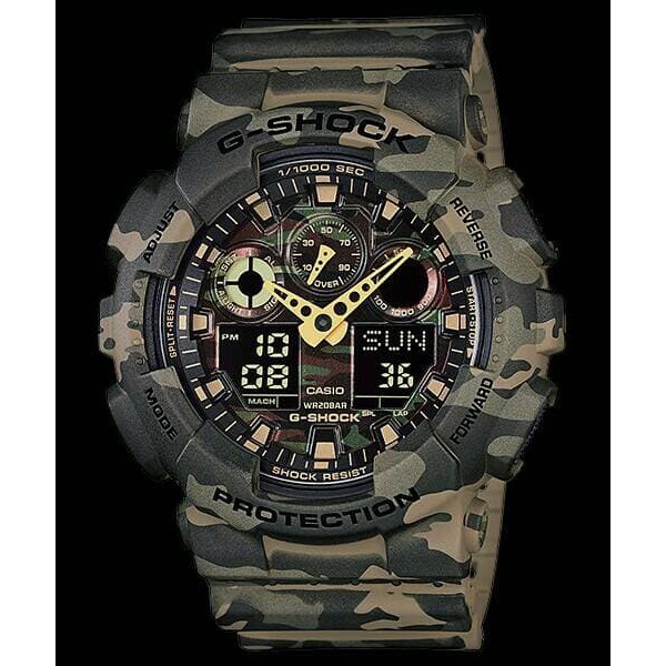 GROSIR Jam Tangan Casio G-Shock Original GA-100CM-5 G-Shock Army