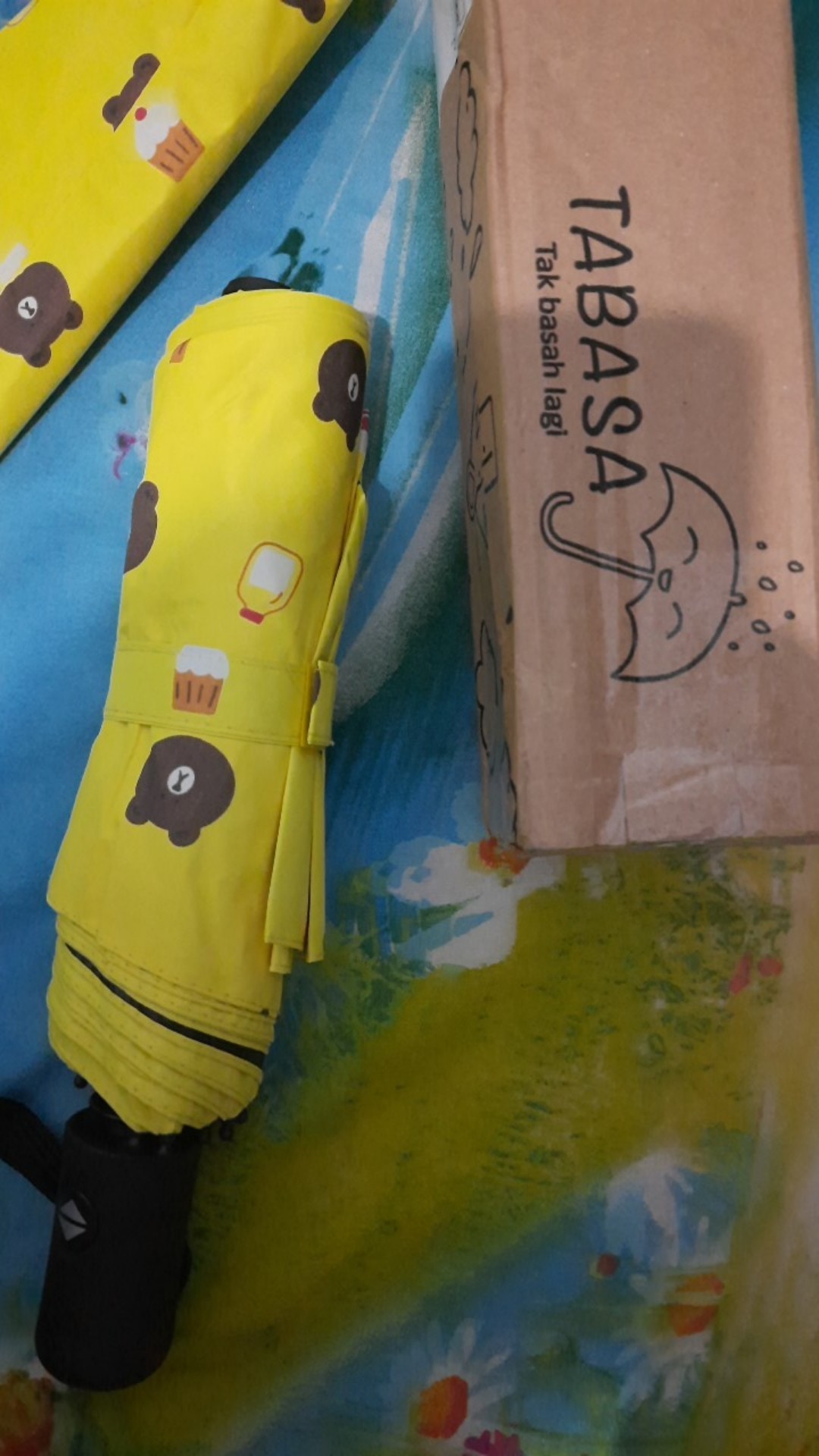 Tabasa Payung Lipat Otomatis Cupcakes Bear