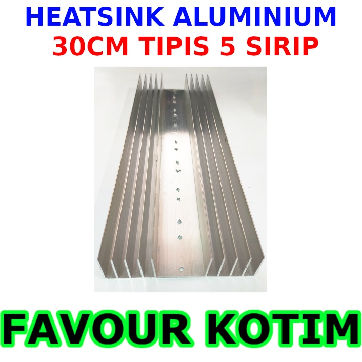 PENDINGIN POWER SANKEN 30 CM 5 SIRIP TIPIS HEATSINK ALUMINIUM FVKOTIM