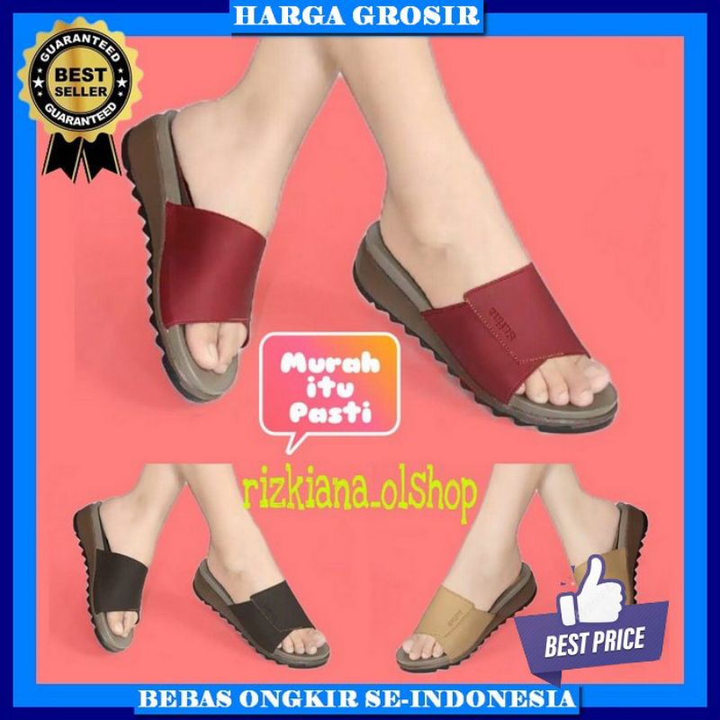 Sandal Wanita Wedges Selop kokop Terbaru GR 2/ rizkiana_olshop