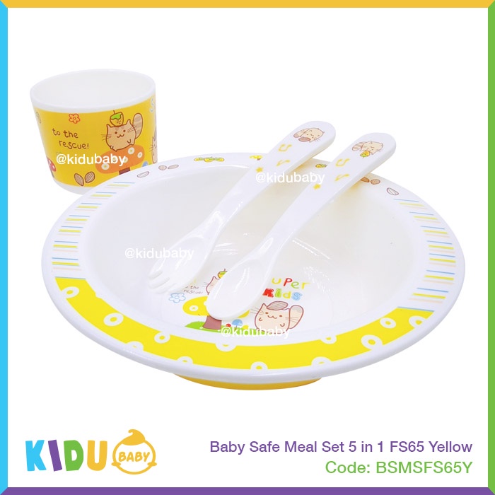 Baby Safe Meal Set 5 in 1 FS65 Perlengkapan Makan Bayi dan Anak Kidu Baby