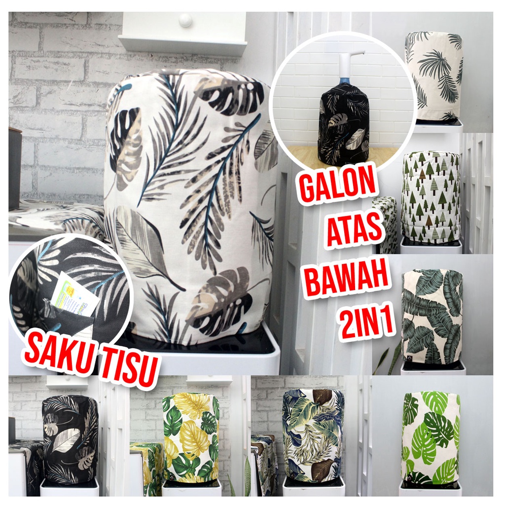 COVER GALON SARUNG GALON 2in1 MOTIF MINIMALIS UNTUK GALON ATAS BAWAH