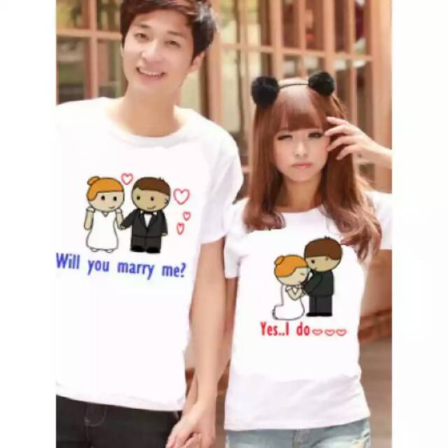 Kaos Couple Marry Me/ Kaos Couple Distro