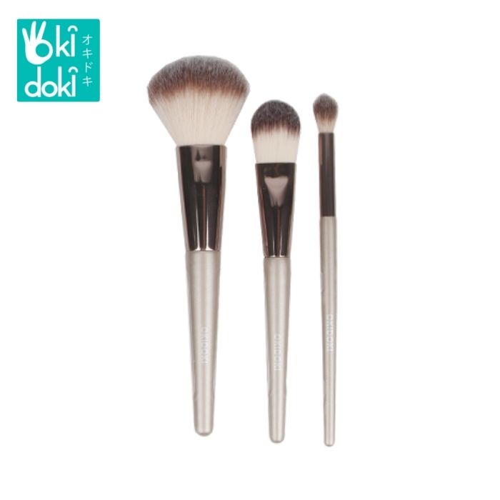 OKIDOKI Cosmetic Brush Set Of3 Cmpgn Bus-0313 Sw - Kuas Set Isi 3