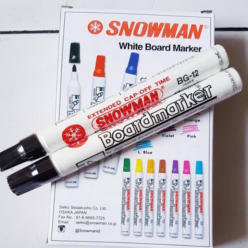 

Spidol Snowman Boardmarker Hitam