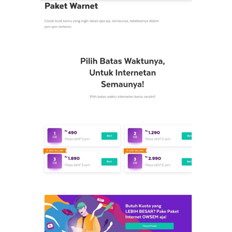 paket warnet axis murah 1gb 2gb 3gb - paket axis bronet warnet