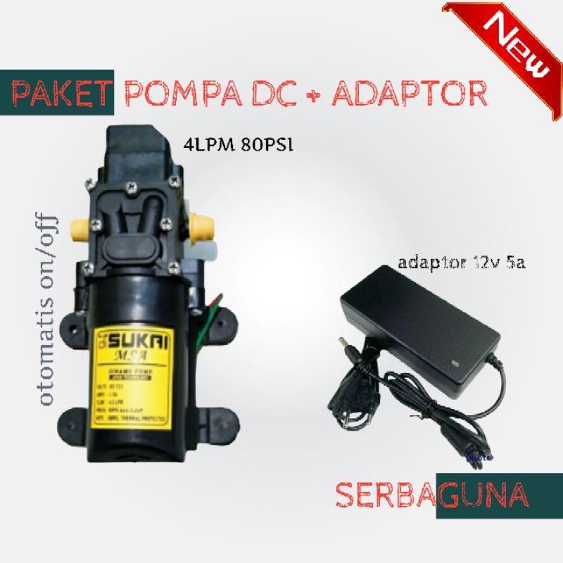 Jual Paket Pompa Booster Dengan Adaptor 5a Indonesia|Shopee Indonesia