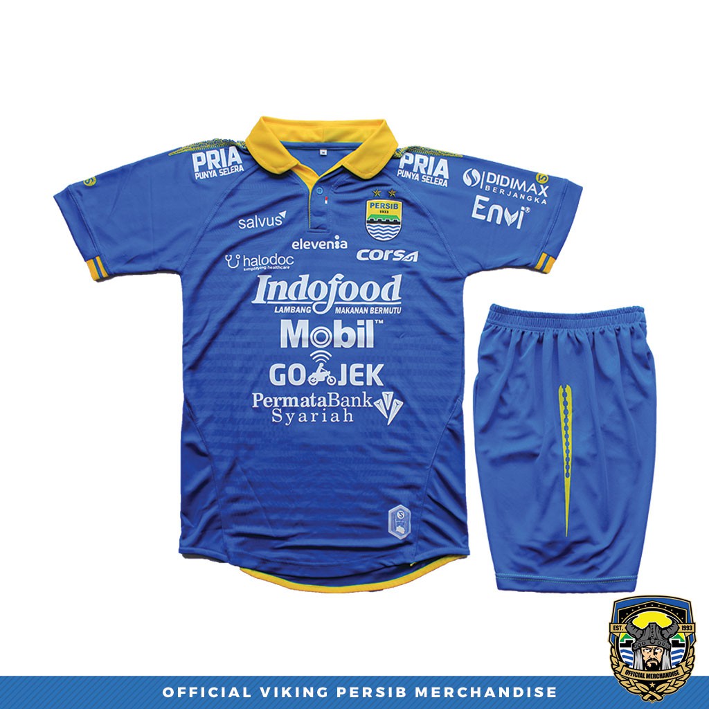 Jersey Bola Anak Setelan Official Viking Persib Merchandise 2019 Home